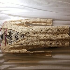 Crocheted Long Cardigan